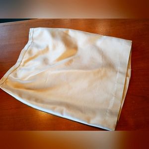 Khaki Sutton Studio silk/wool blend, lined pencil skirt